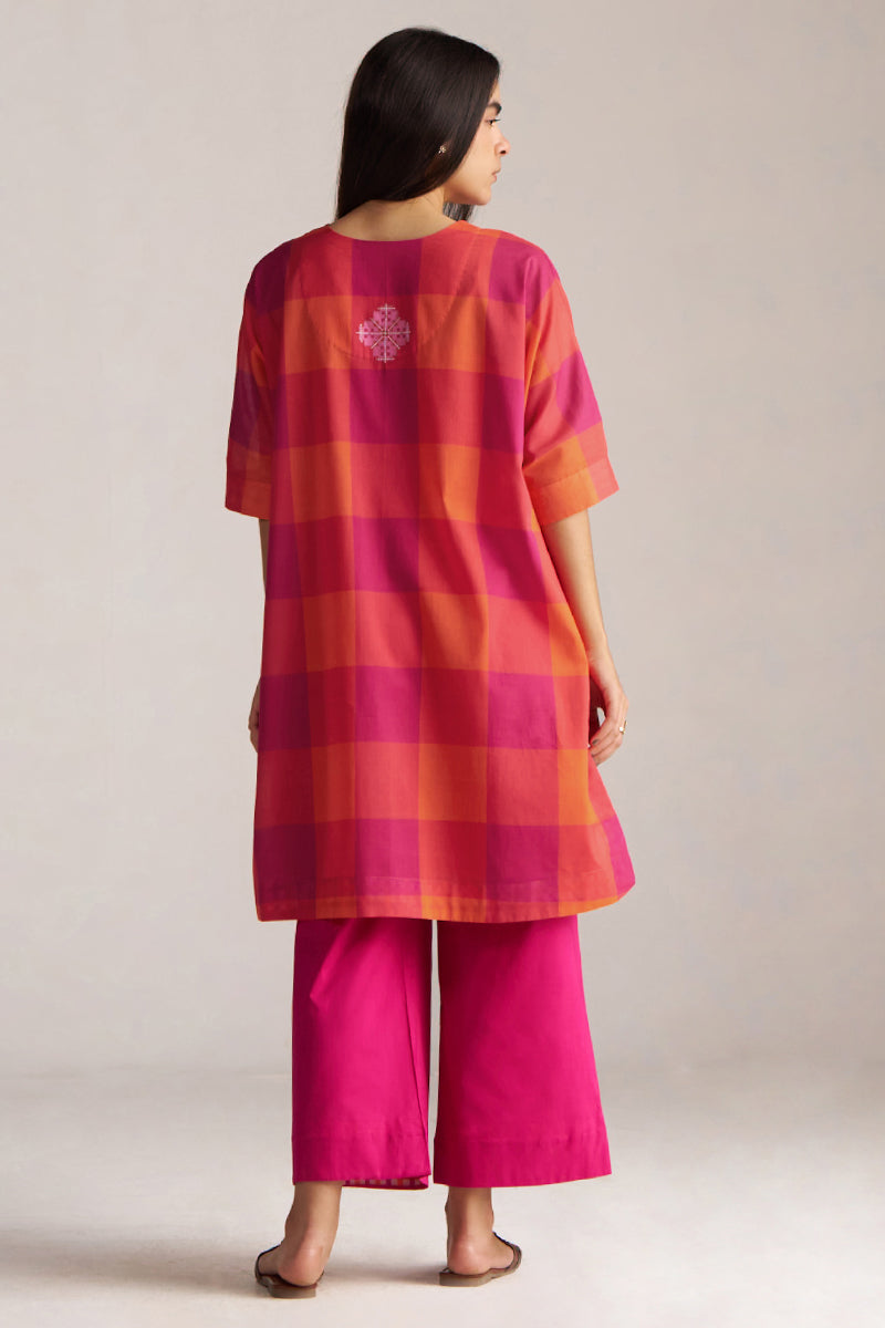 Tomato and Fuchsia Mul-Mul Co-ord Set