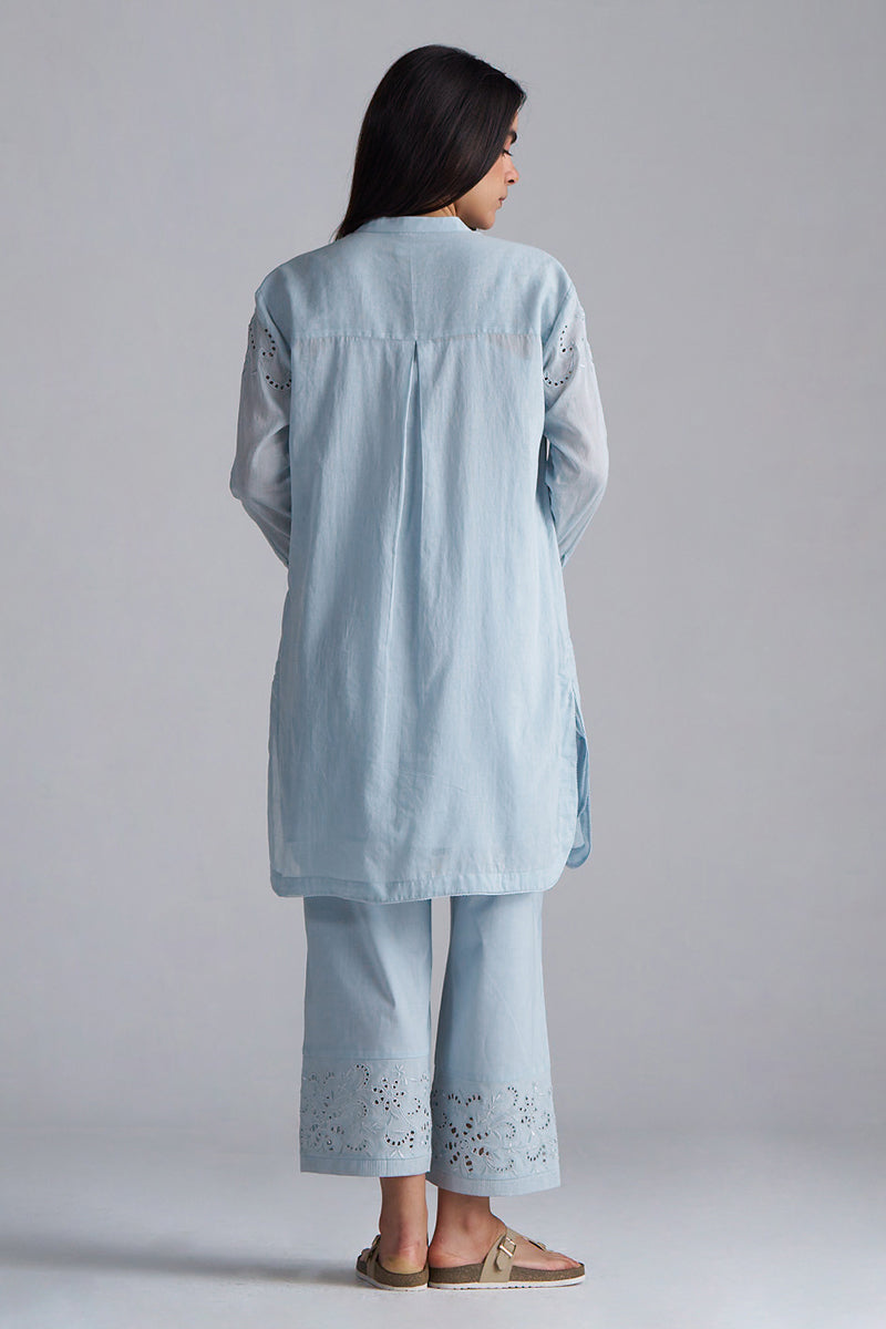 Chalk Blue Mul-Mul Co-ord Set