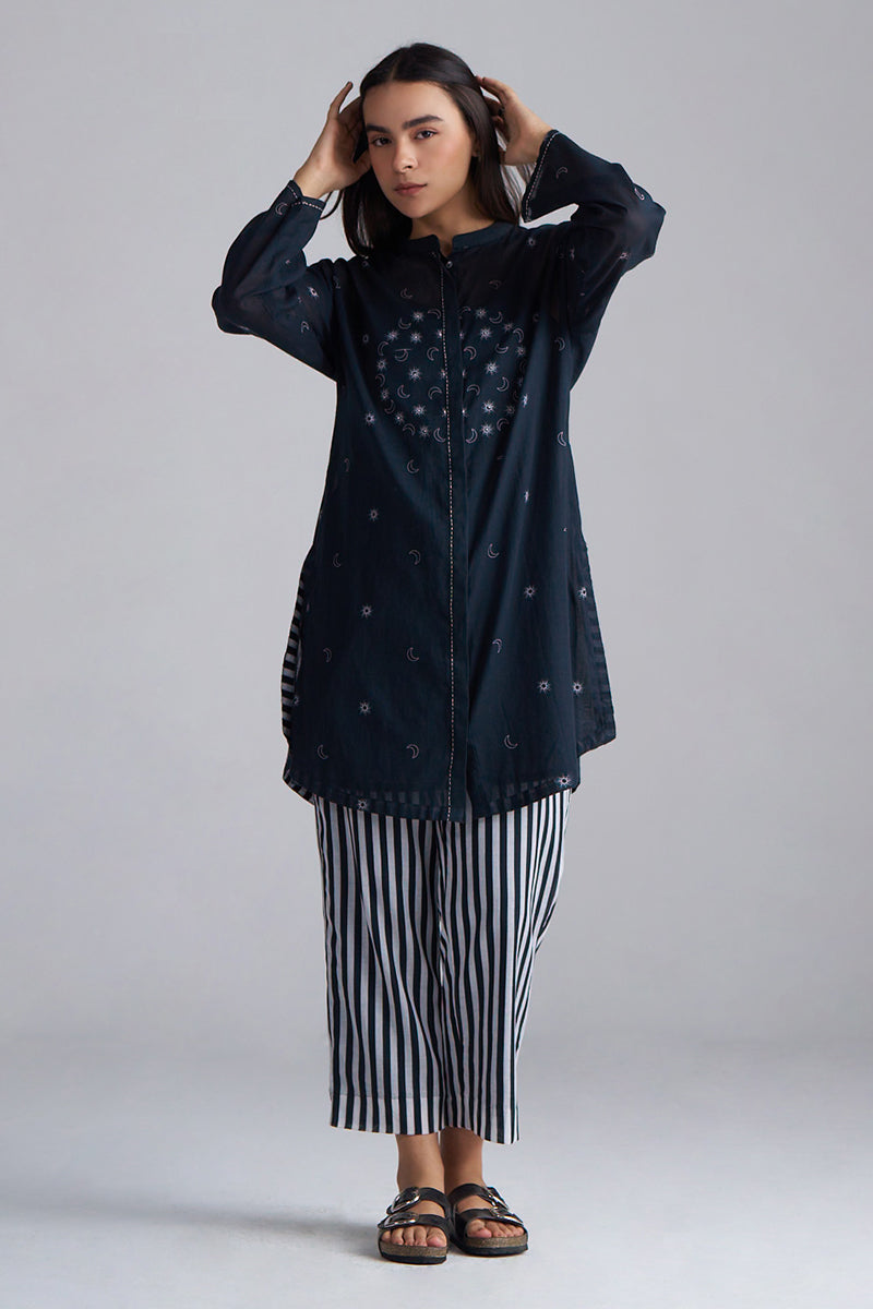 Black and White Mul-Mul Co-ord Set