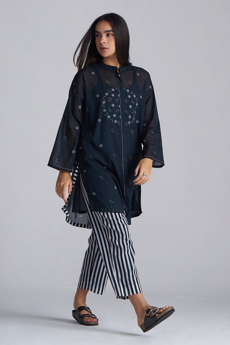 Black and White Mul-Mul Co-ord Set