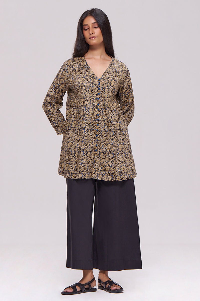 Black and Blue Cotton Top