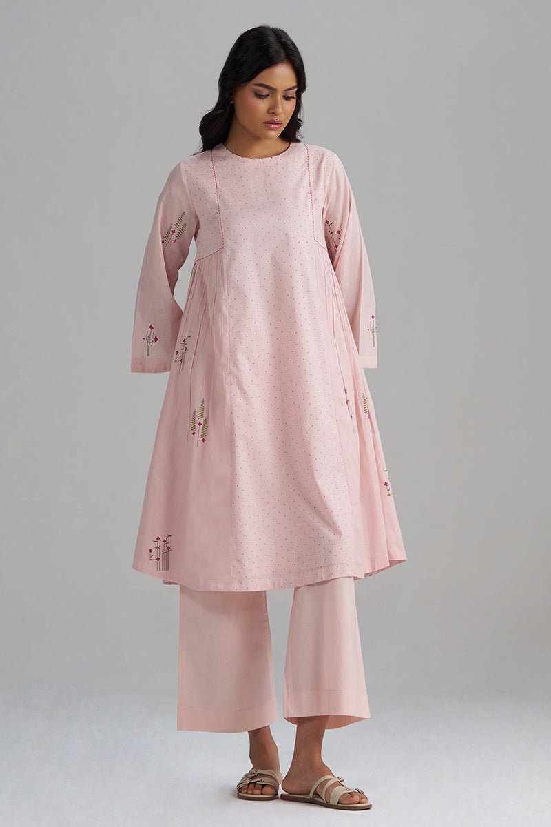 Rose Pink Mul-Mul Co-ord Set
