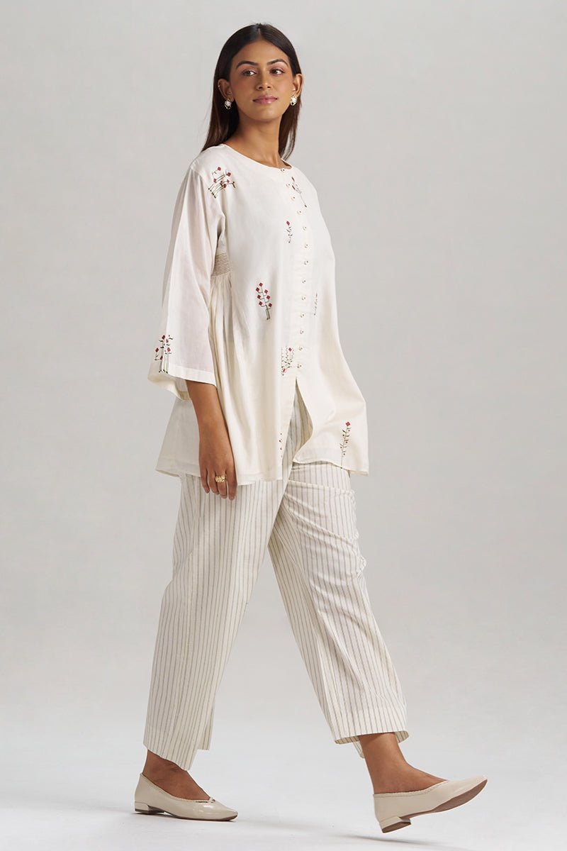 Ivory Mul-Mul Co-ord Set