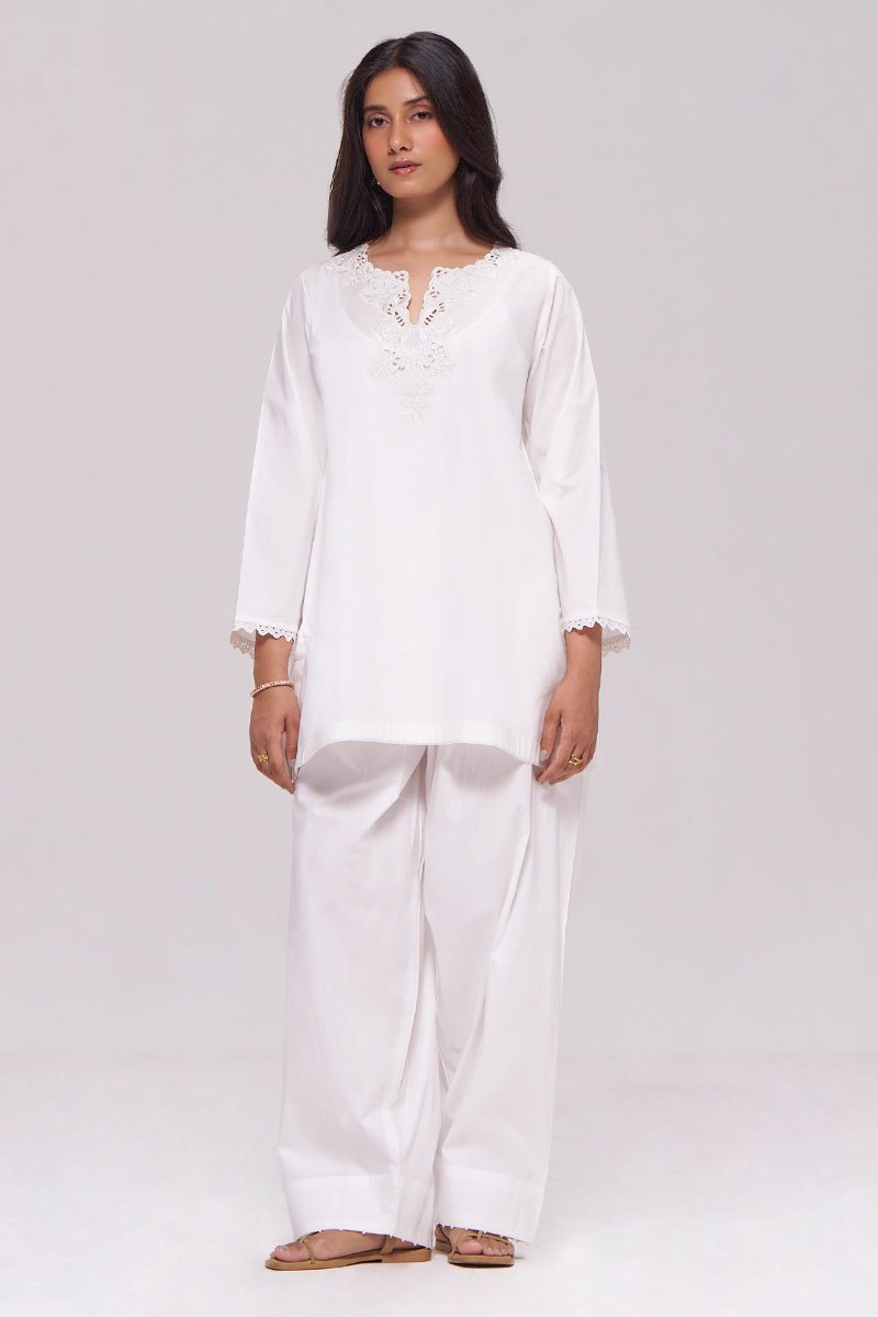 White Cotton Co-ord Set