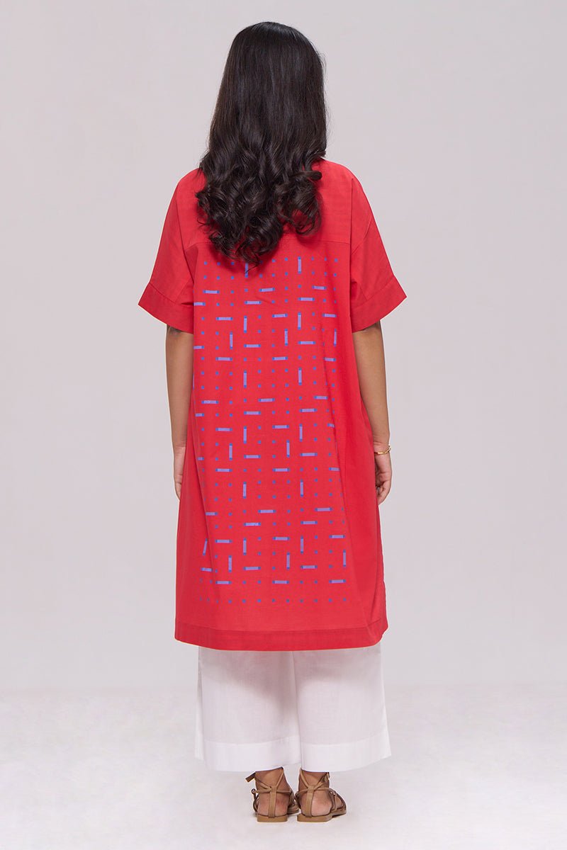 Red Pure Cotton Co-ord Set