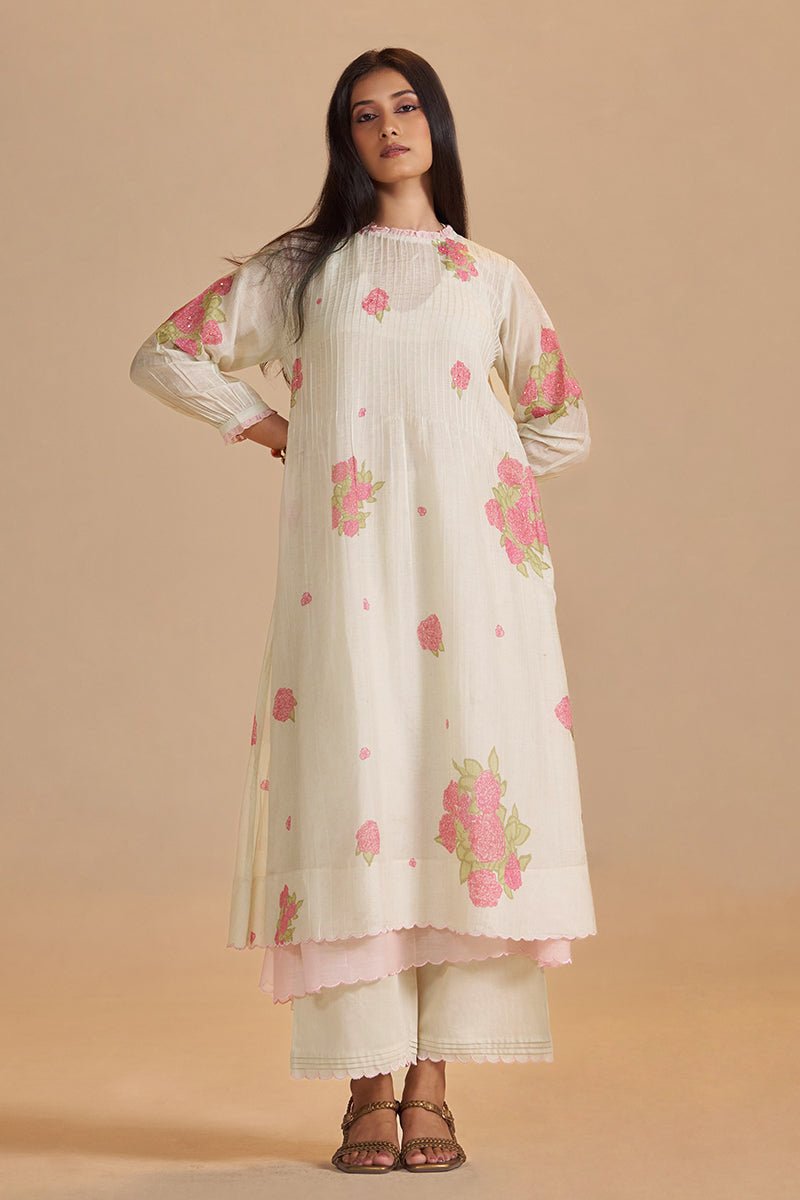 Butter Yellow Chanderi Light Festive Kurta Set
