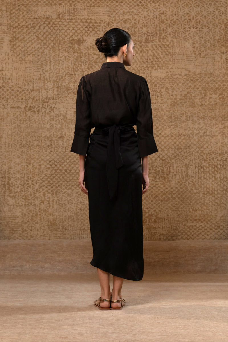 Diamond Yolk Shirt Set - Black