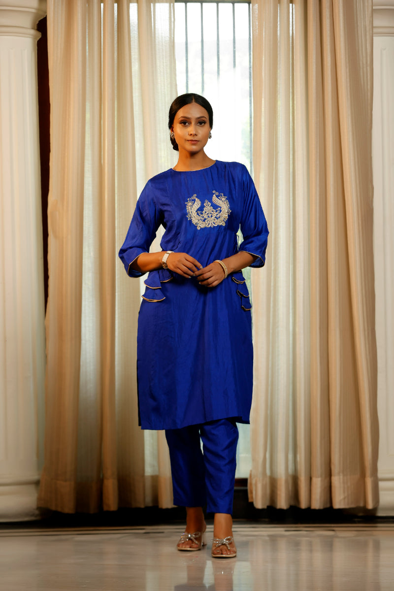 Noor Blue Dori Kurta Set