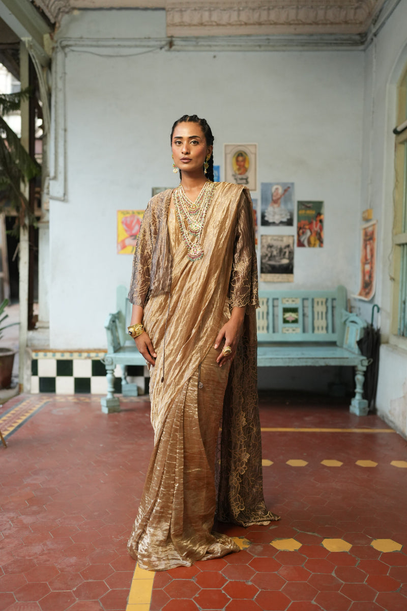 Elana - Overlay, bustier & saree