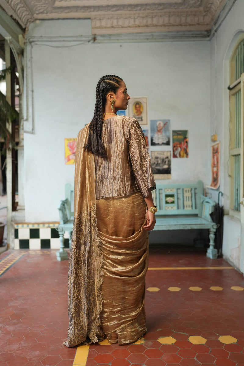 Elana - Overlay, bustier & saree