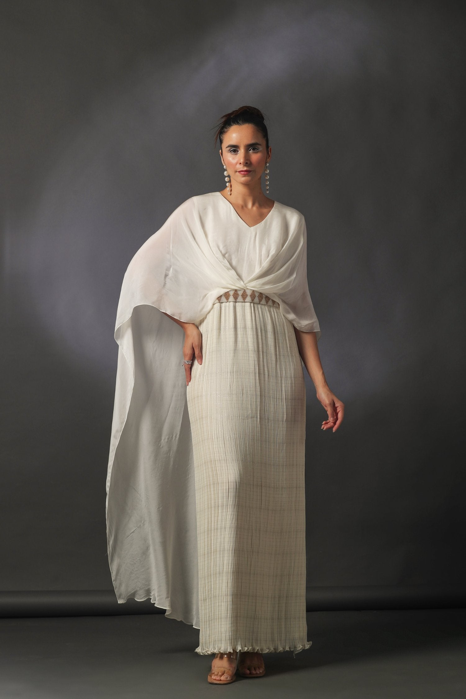 Off White Evening Gown