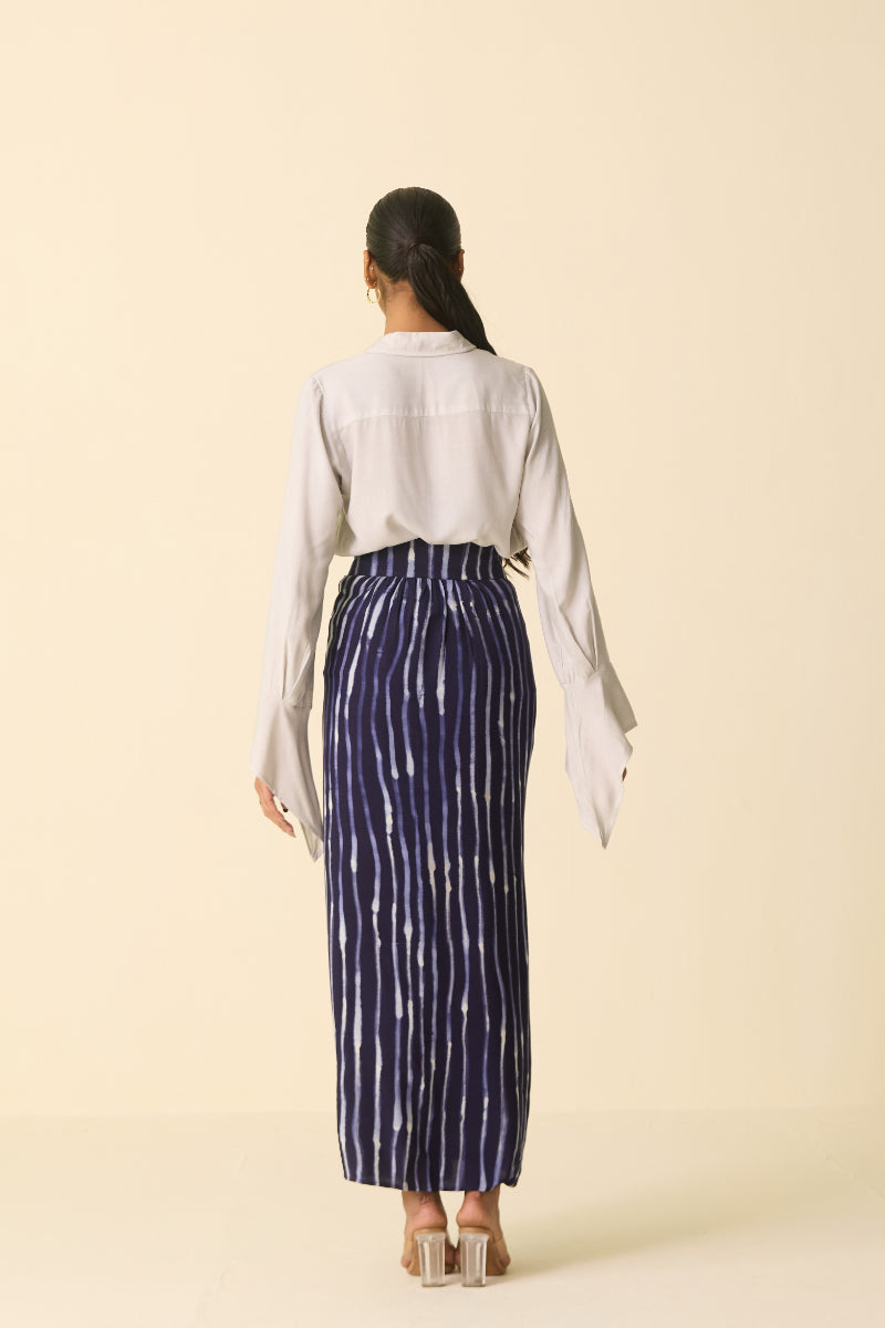 Midnight Blue Hand Dyed Eyelet Skirt