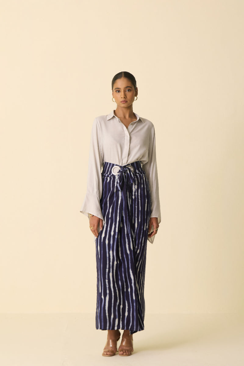 Midnight Blue Hand Dyed Eyelet Skirt