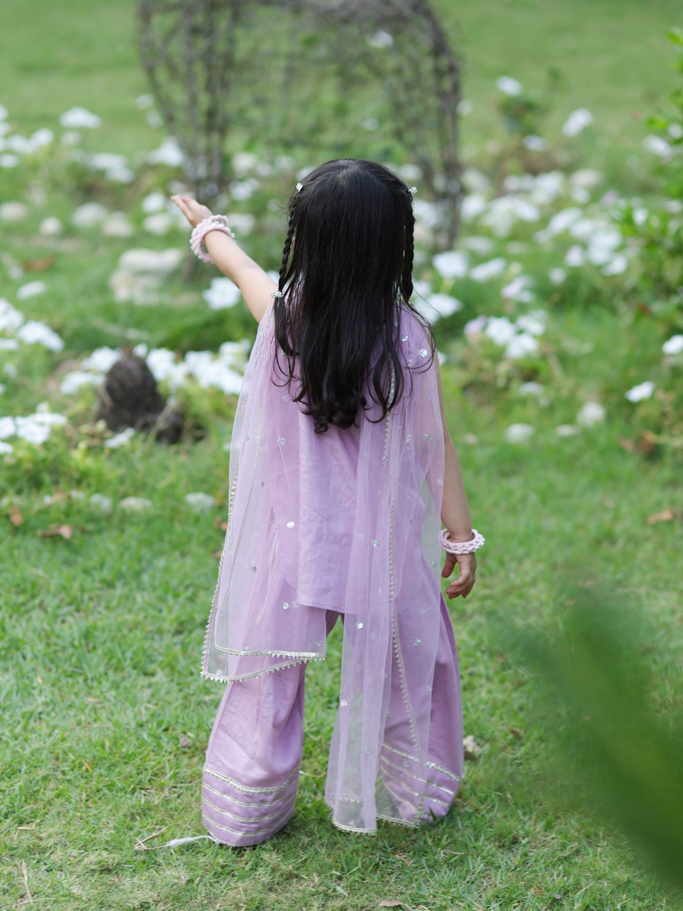 Lilac Kurti with Farshi Salwar