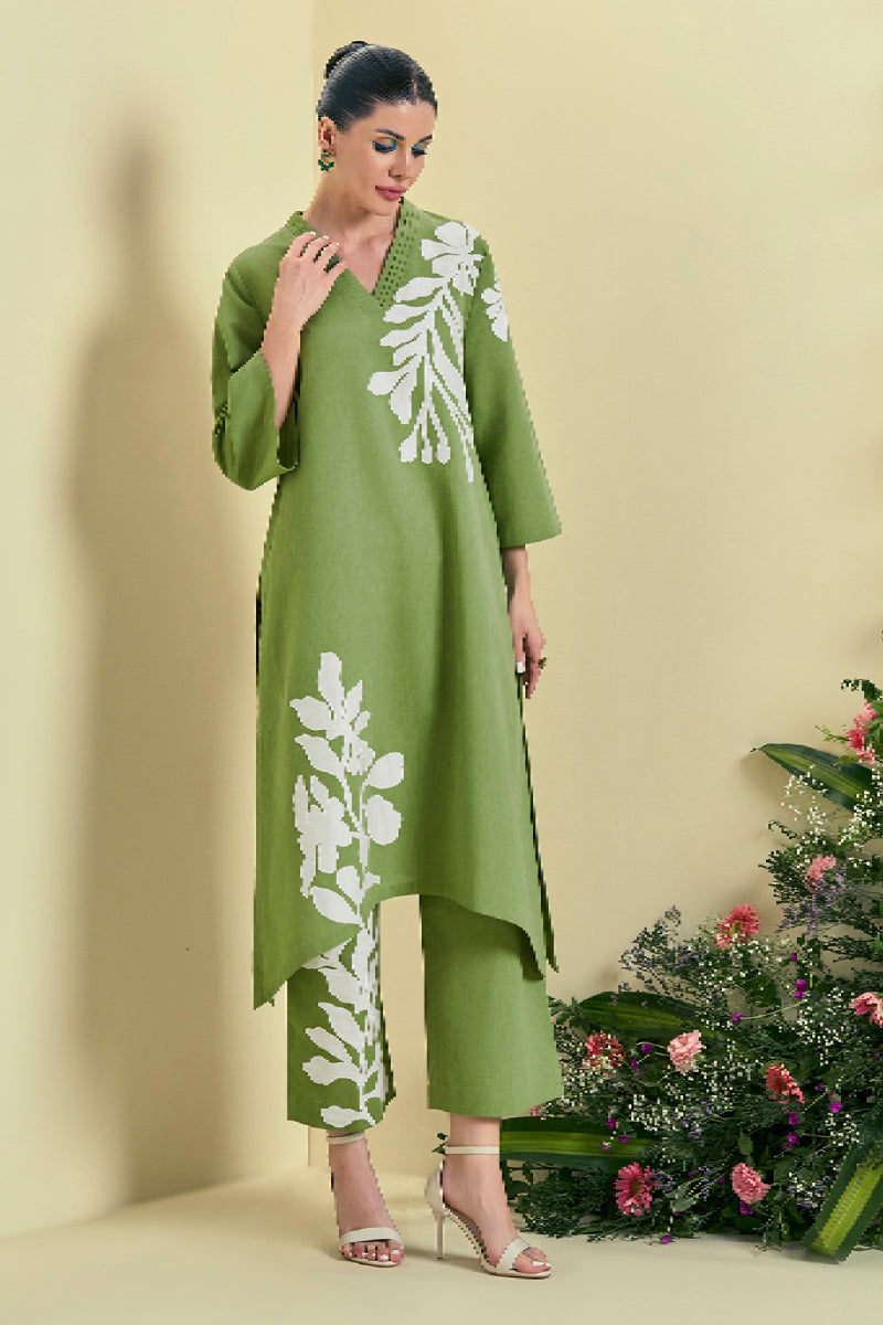 Origani Green Willow Kurta Set