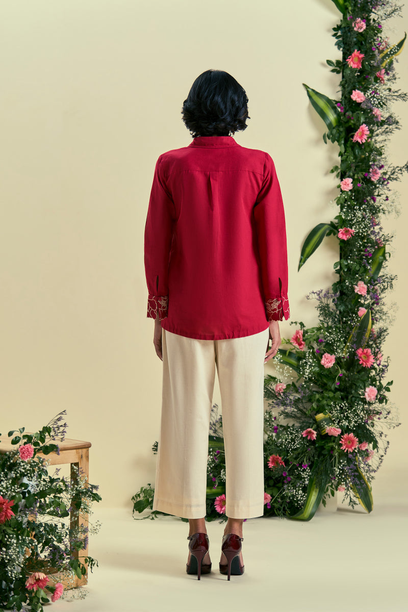 Origani Red Bloom Co-ord Set