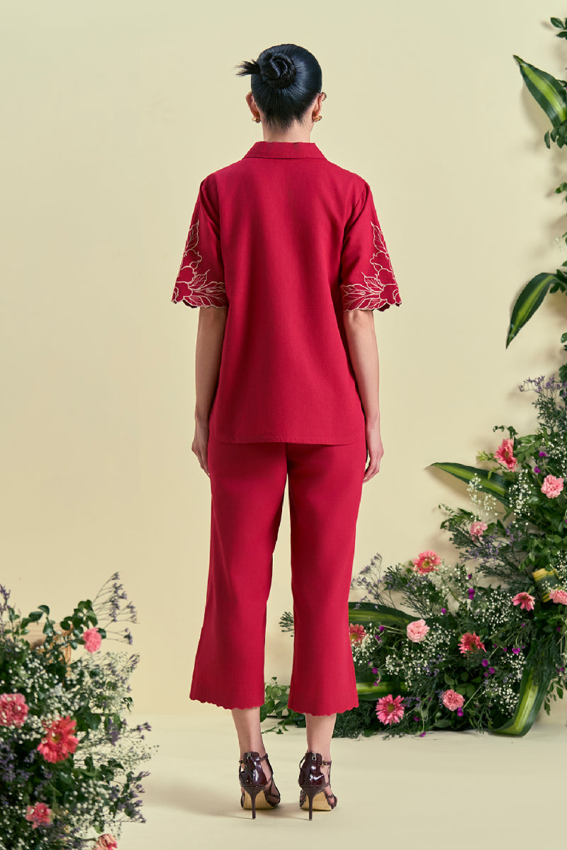 Origani Red Amara Co-ord Set