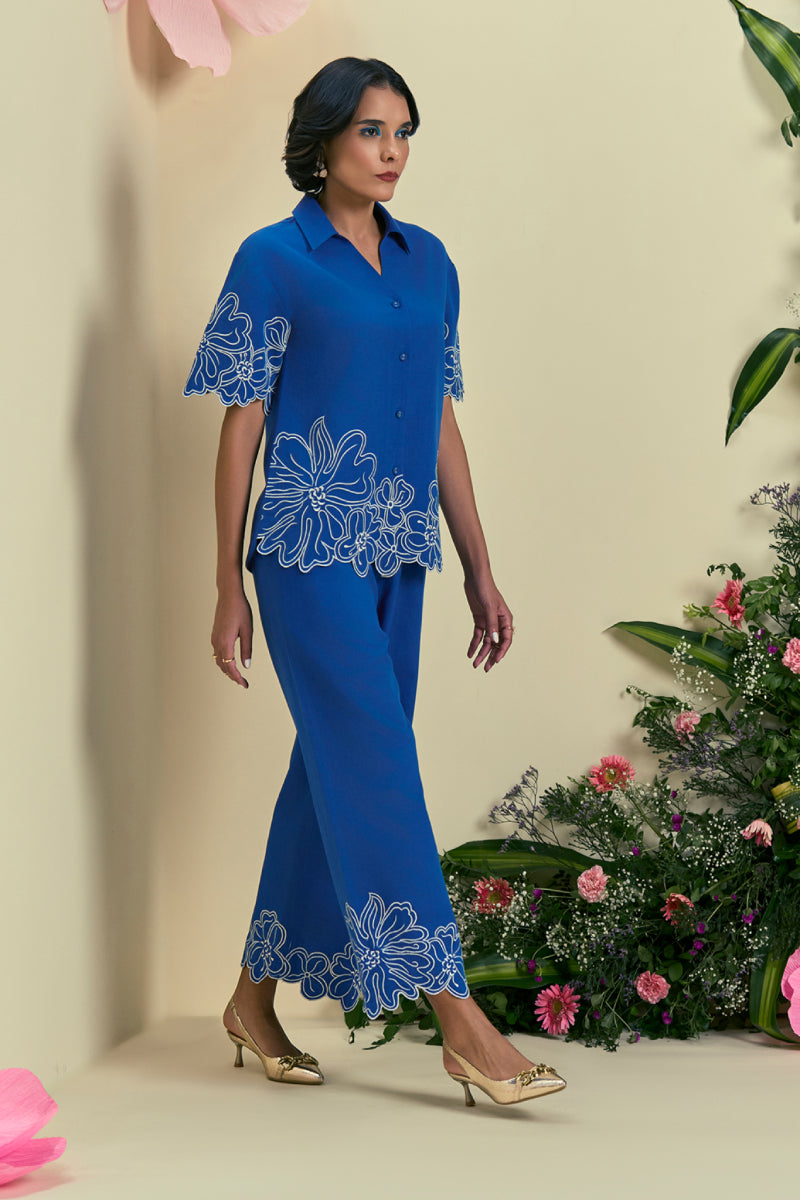 Origani Blue Evaya Co-ord Set