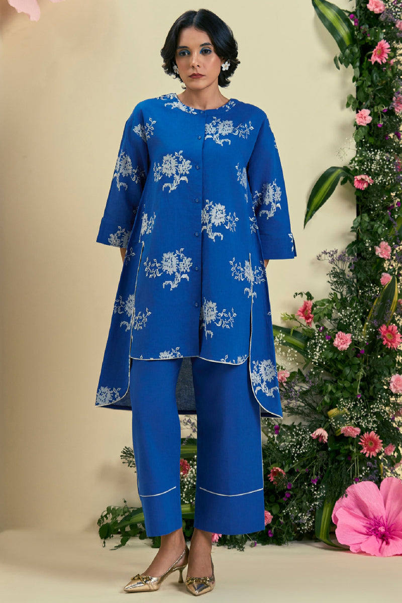 Origani Blue Noor Tunic Set