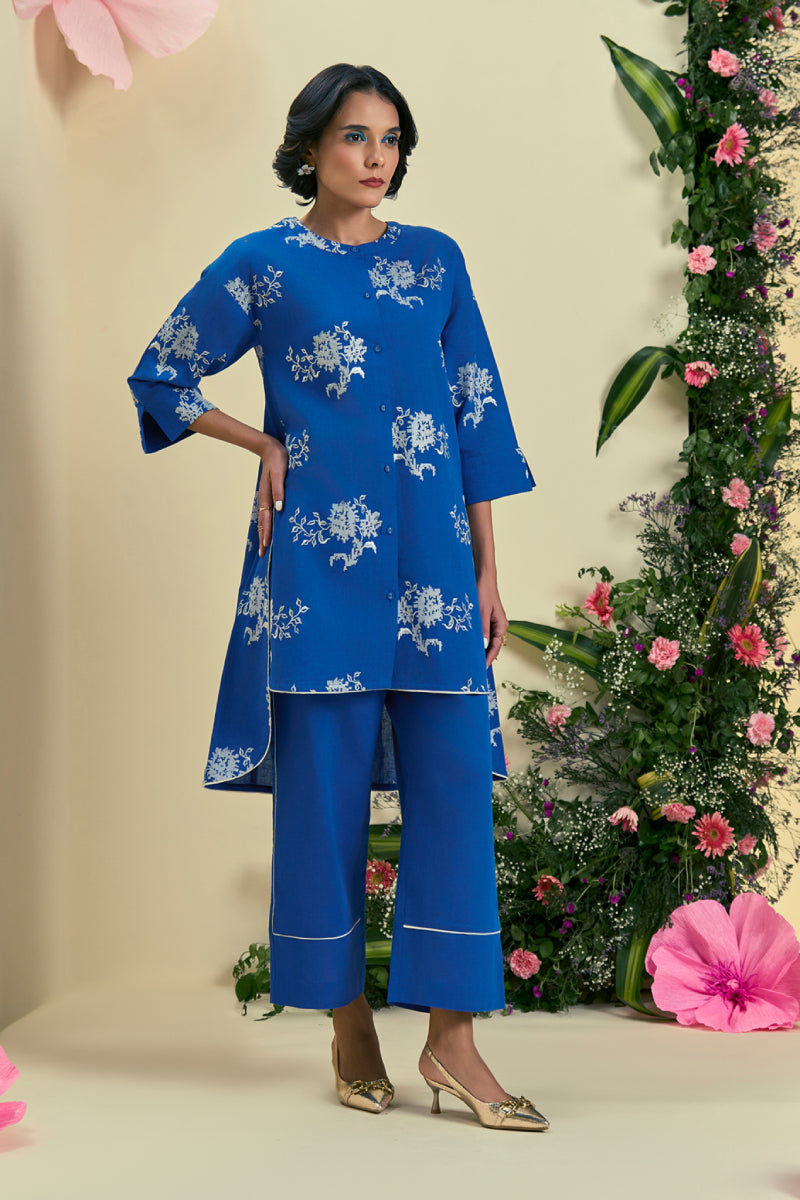 Origani Blue Noor Tunic Set