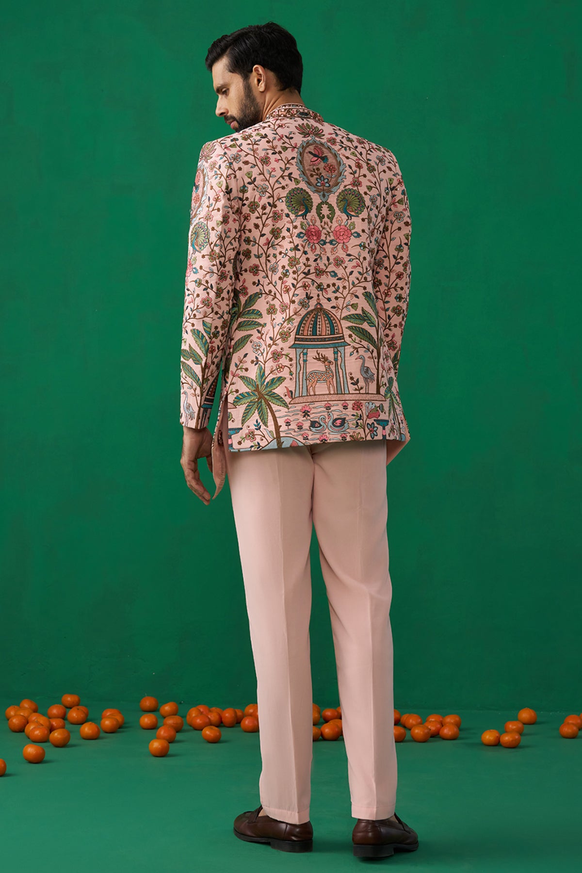 FOUNTAIN PINK JODHPURI SET