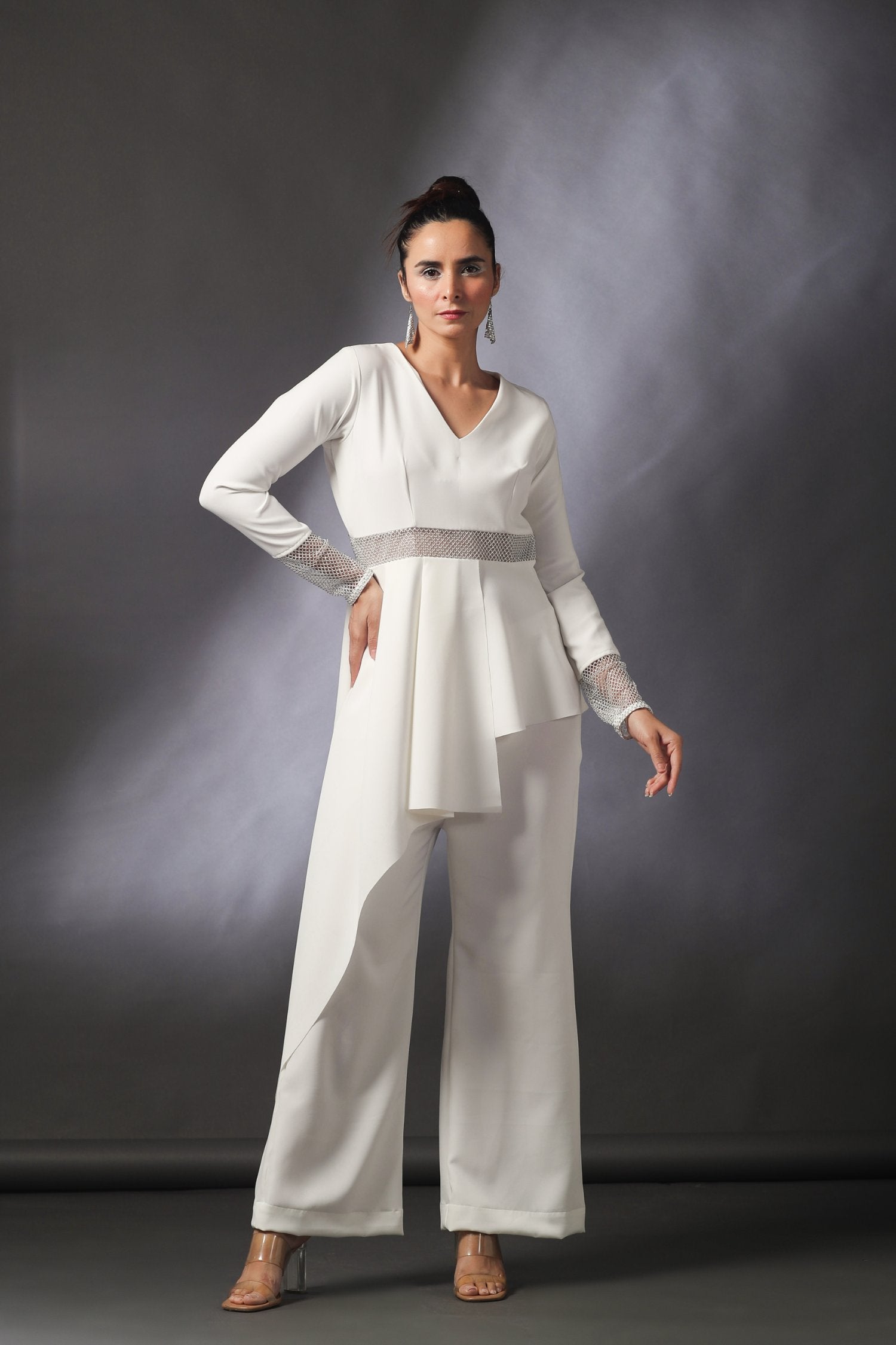 White Fusion Co-Ord Set