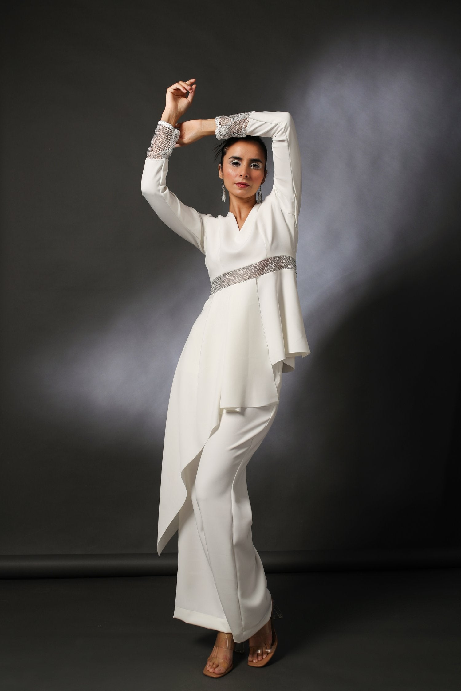 White Fusion Co-Ord Set