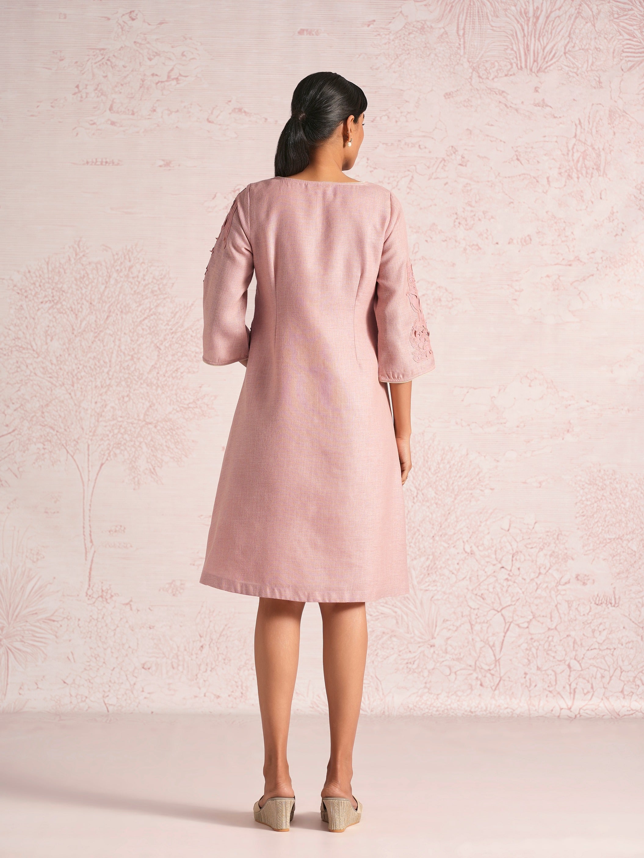 Floral Shadows Jenny Dress - Blush