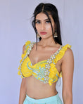 Load image into Gallery viewer, Embroidered Yellow Paisley Print Dhoti Pant Set
