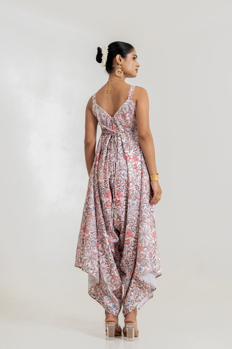 White Garden Palazzo Jumpsuit