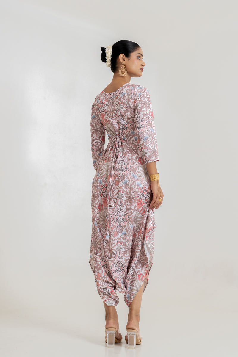 White Garden Dhoti Jumpsuit