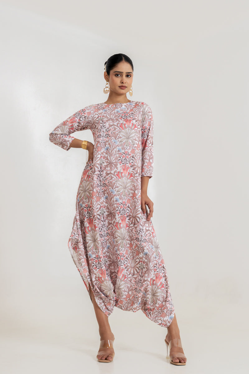 White Garden Dhoti Jumpsuit