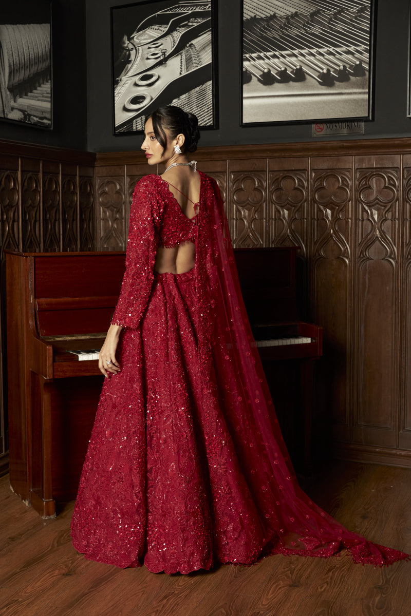 Red Bridal Lehenga Set