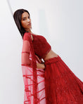 Load image into Gallery viewer, Red Embroidered Lehenga Set
