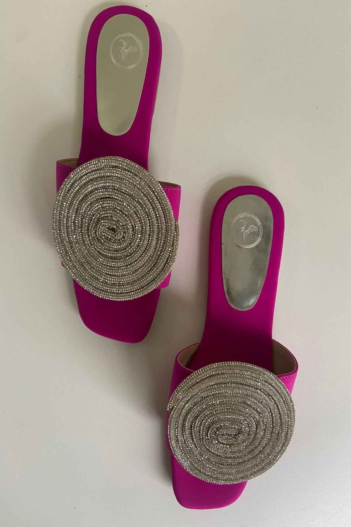 Silver String Pink Base Flats