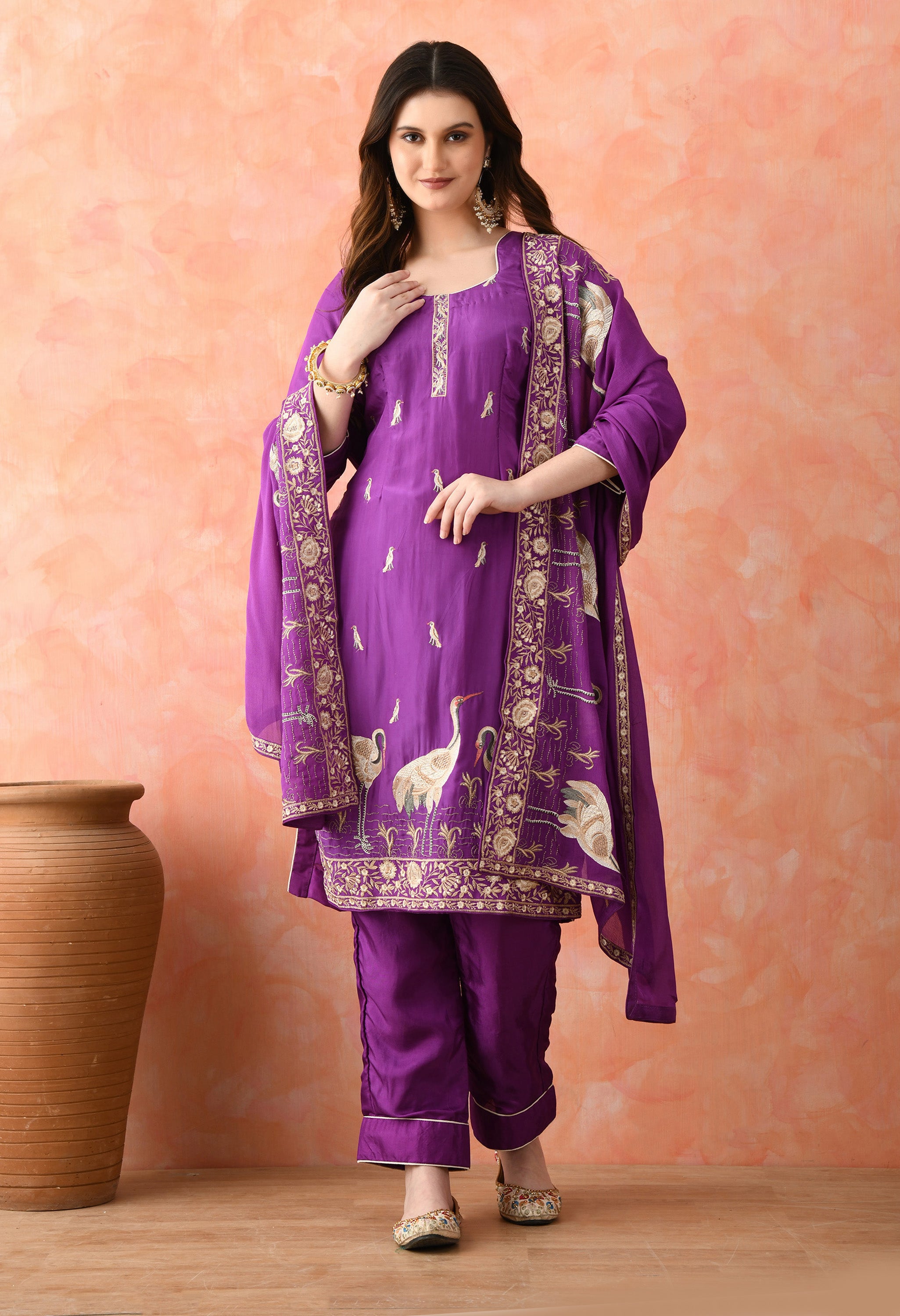 Purple Kurta Set