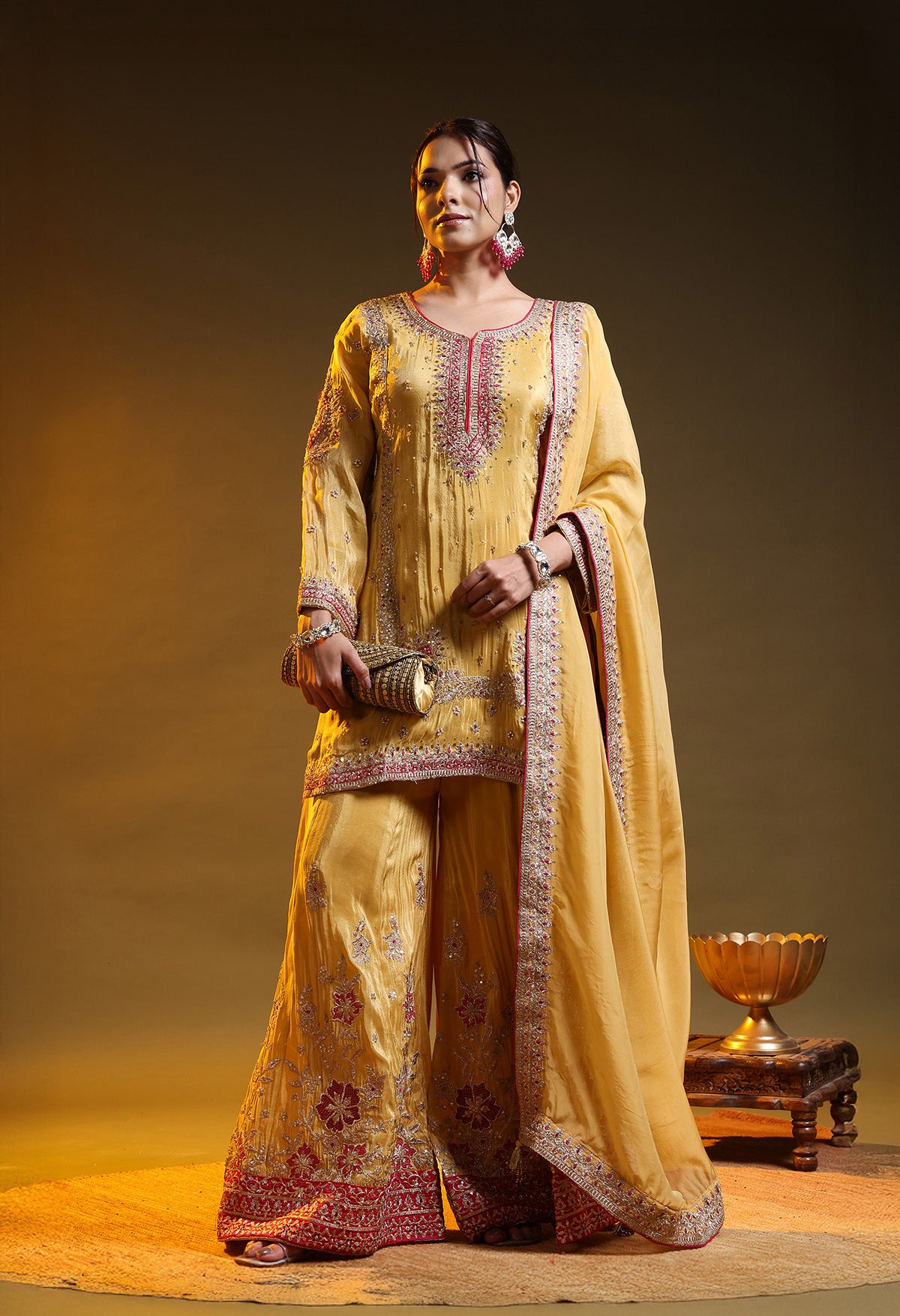 Yellow Sharara Set