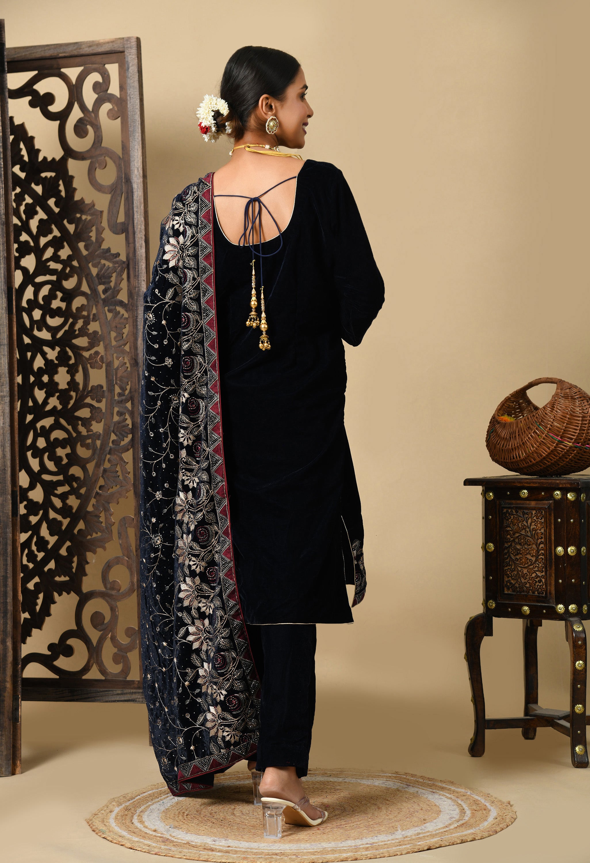 Navy Blue Kurta Set