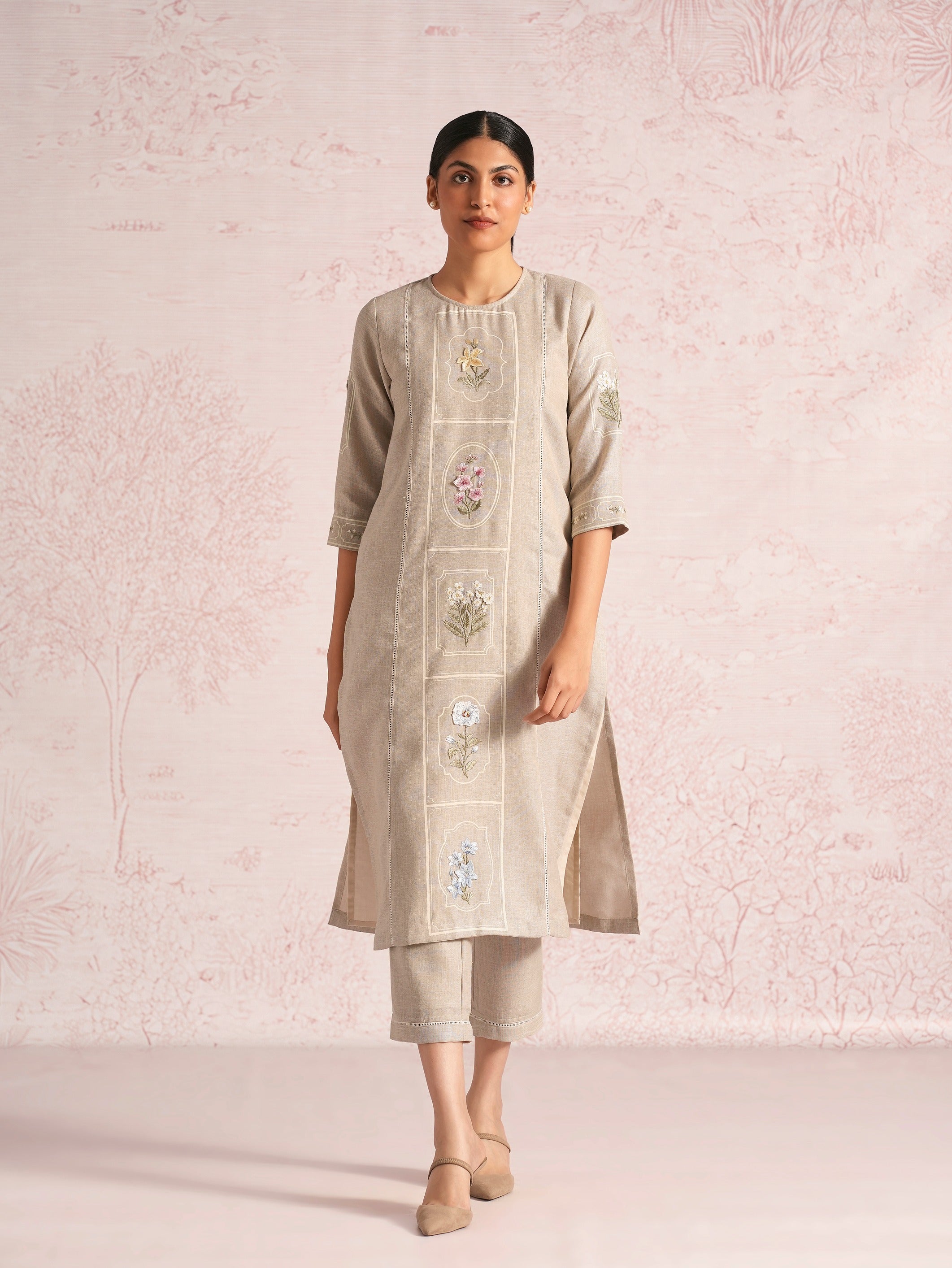 Garden Gallery Aria Kurta Set - Natural