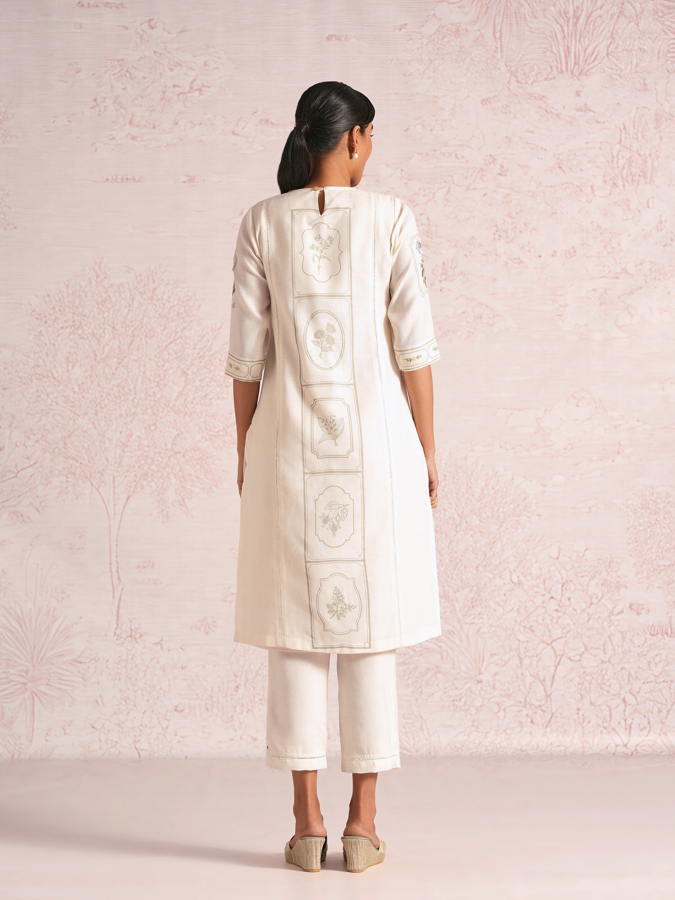 Garden Gallery Aria Kurta Pant Set - Off White