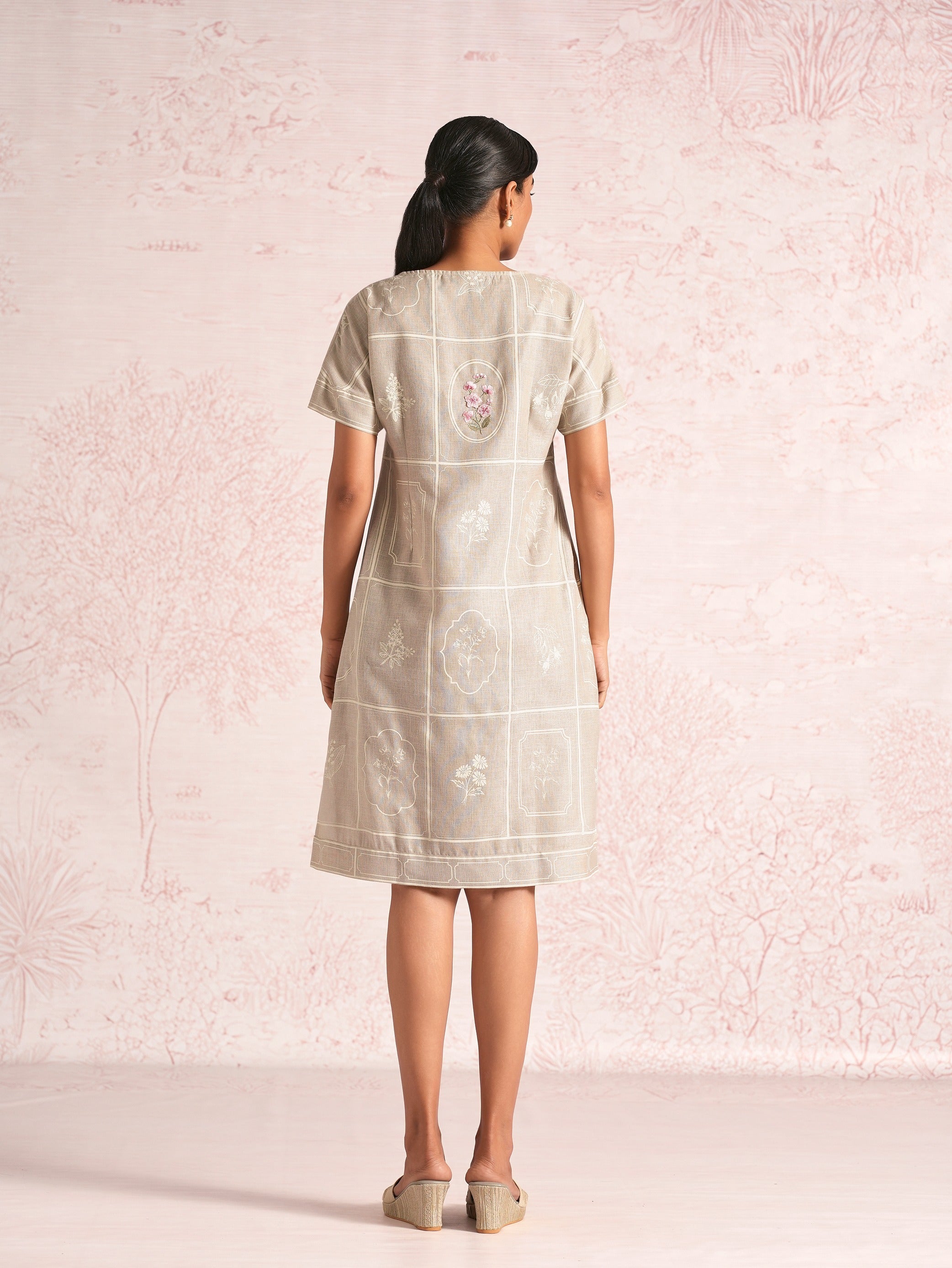 Garden Gallery Leaf Dress - Natural