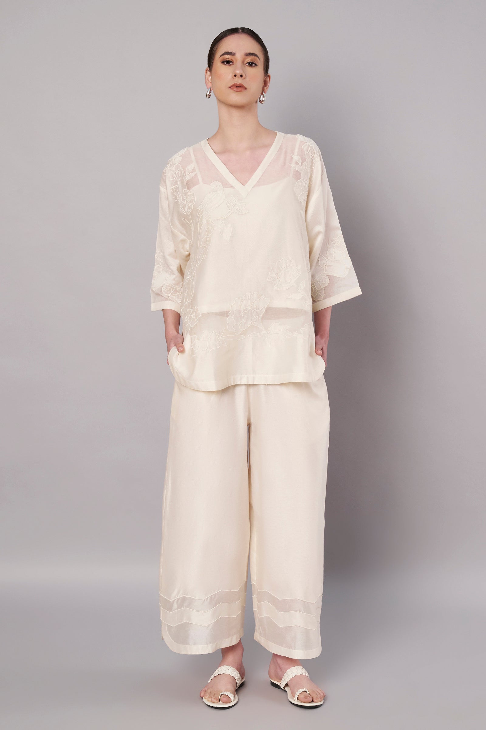 Garden Sheer Set - Ivory