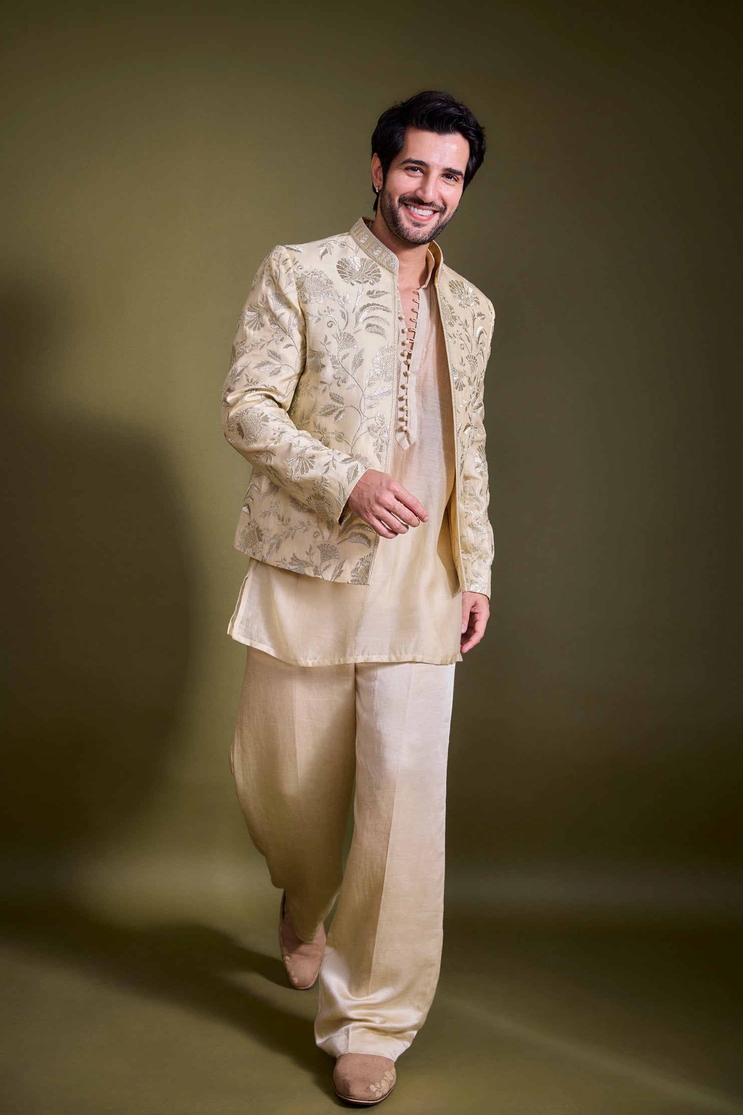 Adiya seal in Dhir Jacket Set