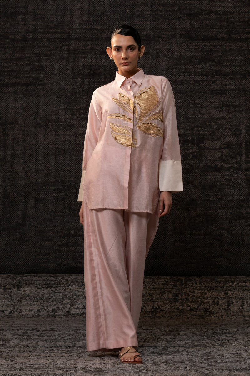 Gulnaar Leaf CoordSet-Blush