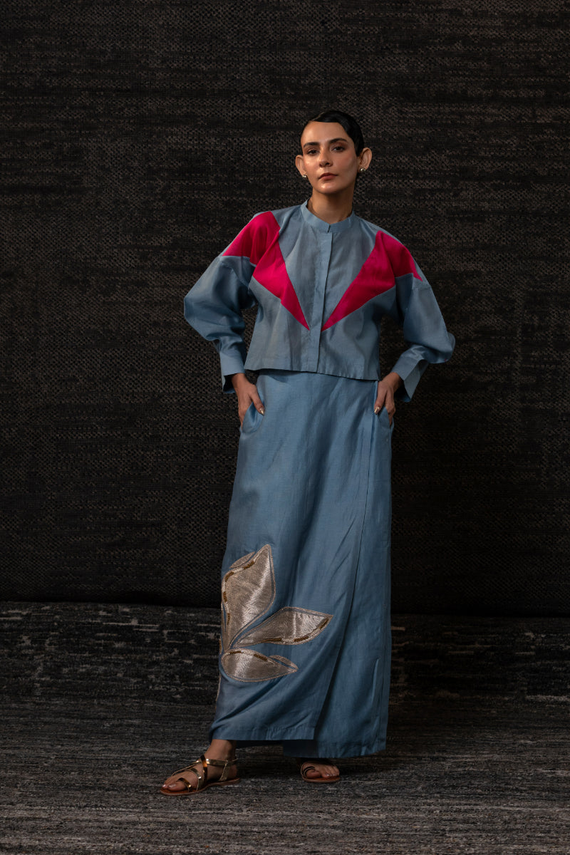 Gulnaar SkirtSet-Blue