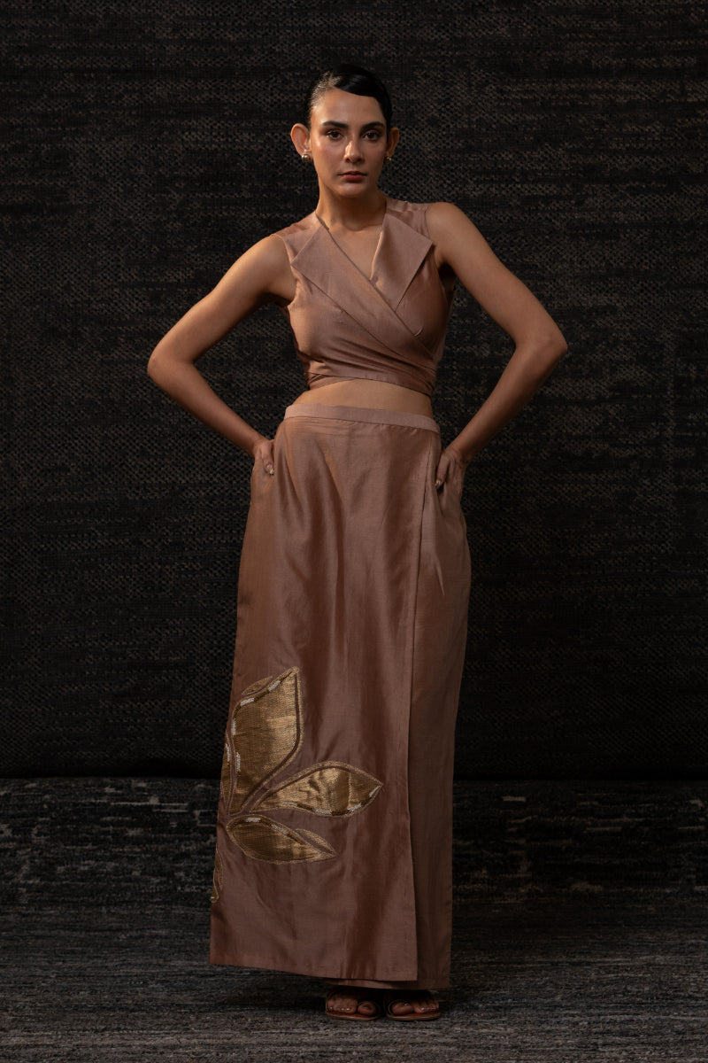 Gulnaar SkirtSet-Rosewood