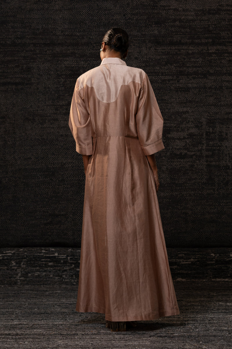 Gulnaar Yolk Dress-Rosewood