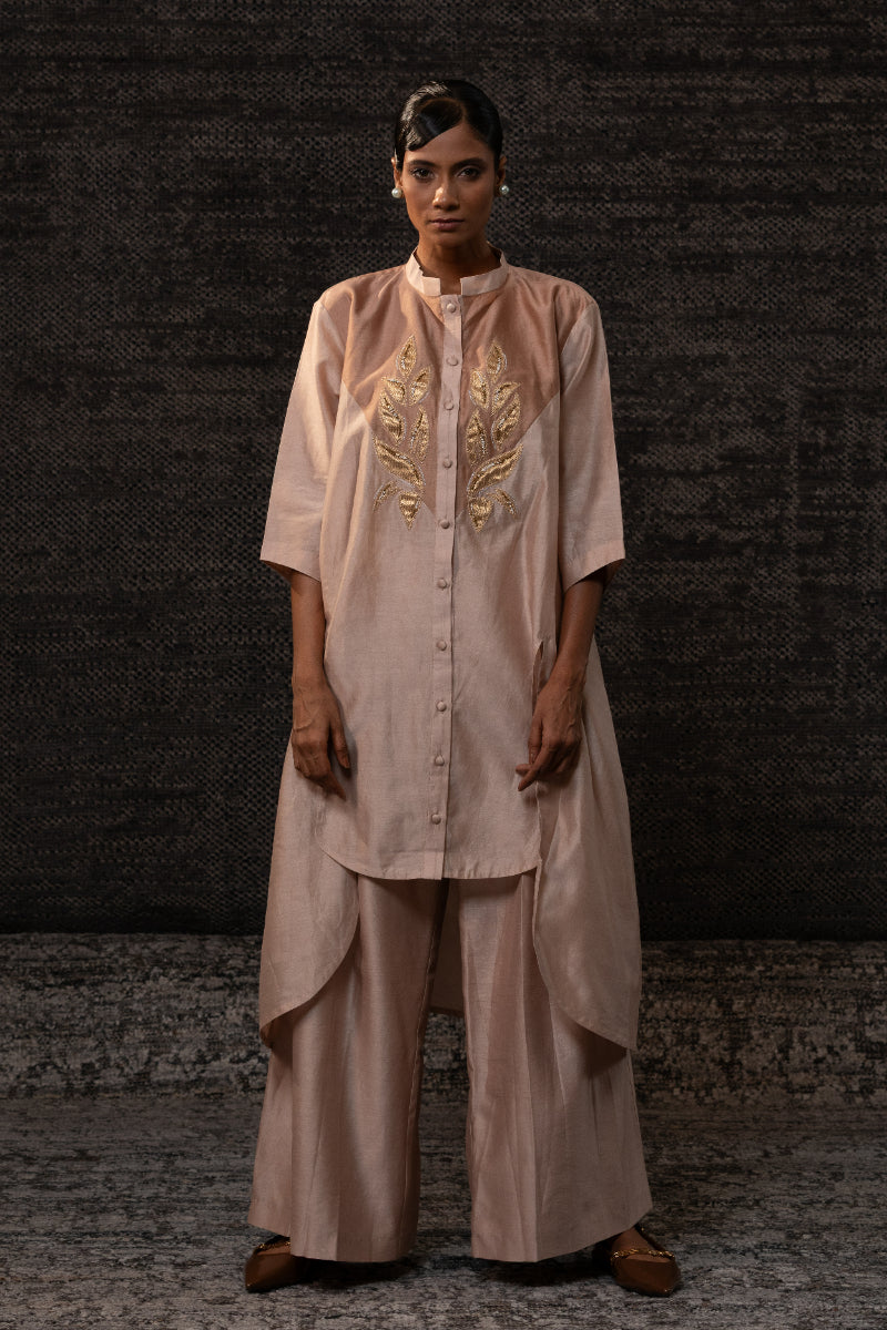 Gulnaar Yolk KurtaSet-Cream