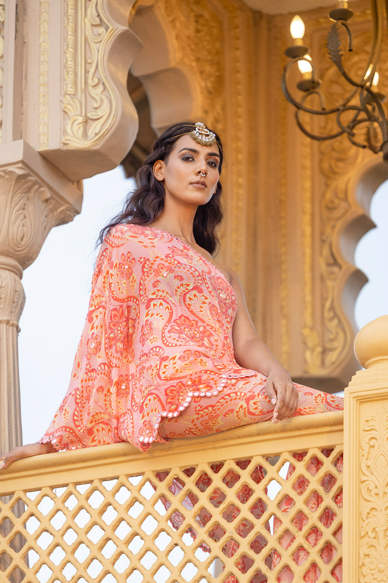 SHARARA PANT + ONE SHOULDER TOP - HAYA ROSE