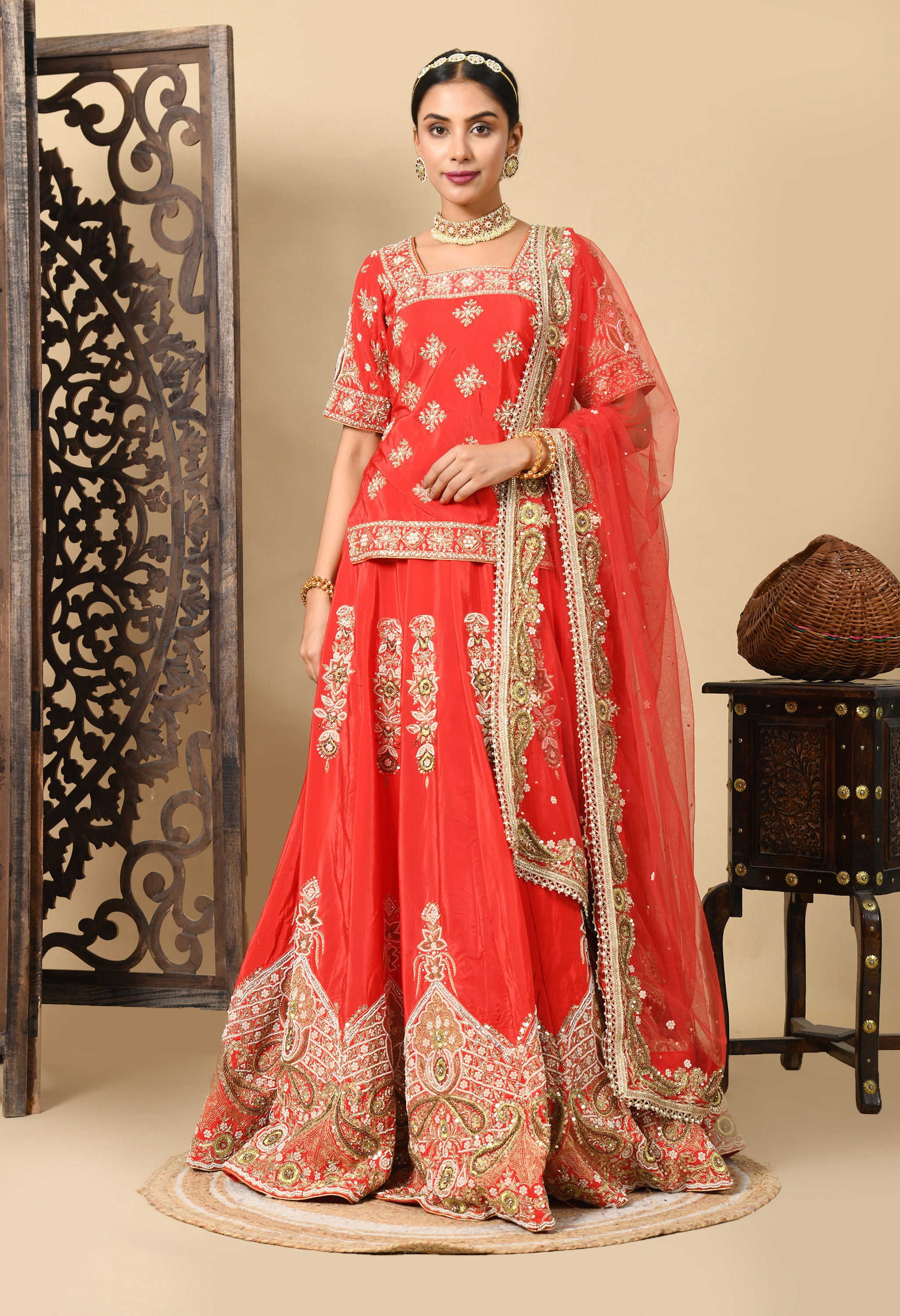 Red Lehenga Set